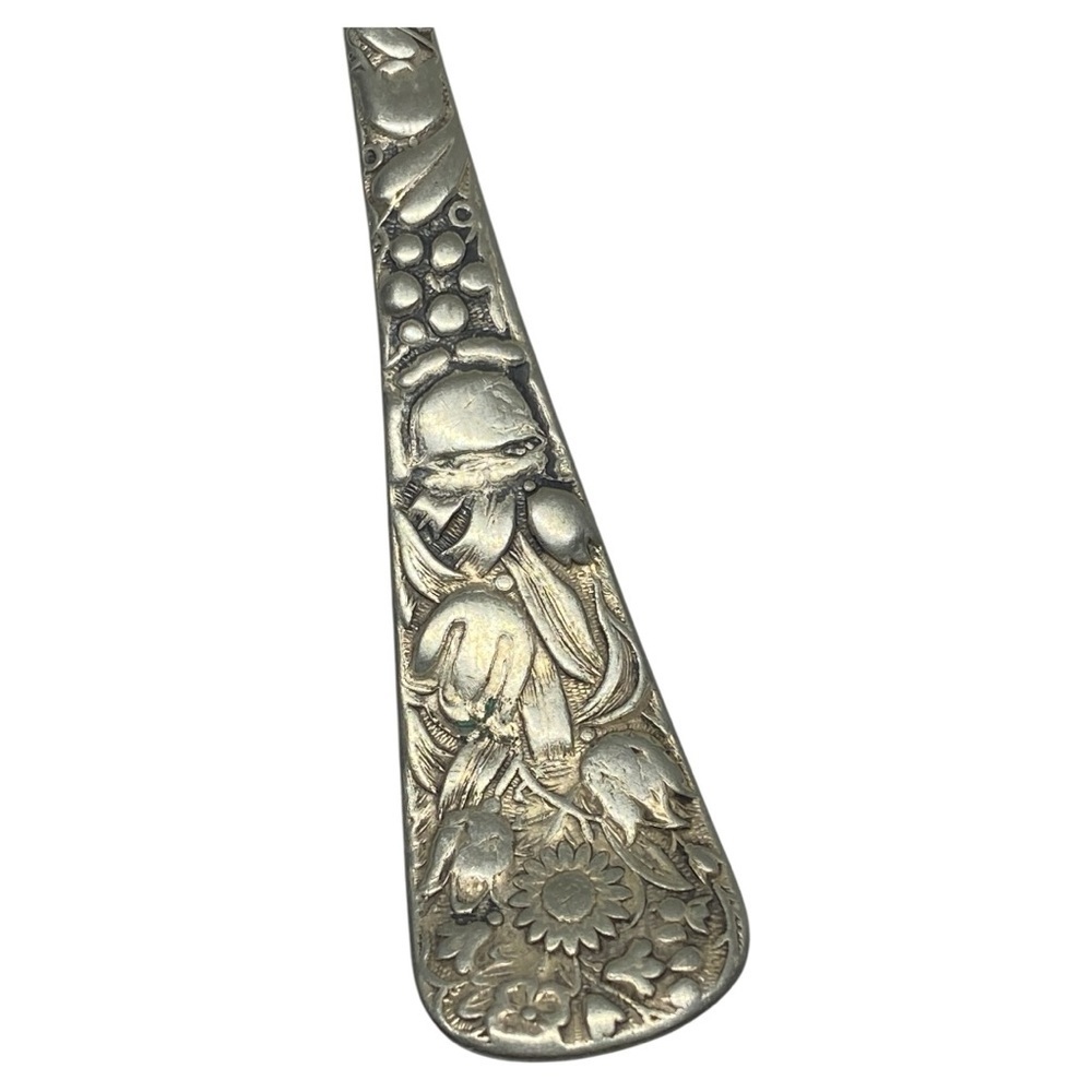 Antique Decorative Silver Serving Spoon​ - Picture 6 of 10